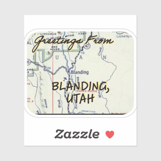 Sticker Atteindre Utah Vintage (Feuille)