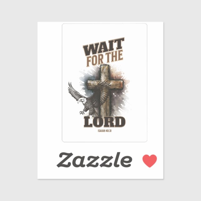 Sticker Attendez L'Éternel Ésaïe 40:31 (Feuille)