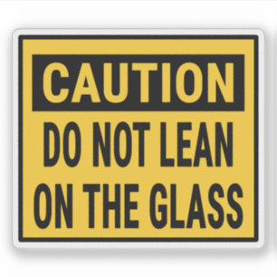 Sticker Attention Ne Pas Se Poser Sur Le Verre