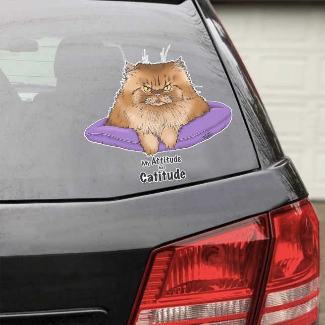 Sticker Attitude de chat drôle (Créateur téléchargé)