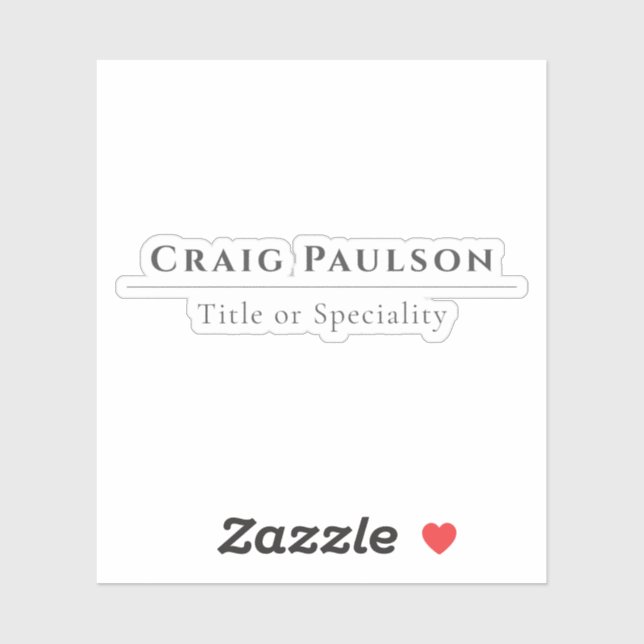 Sticker Attractive Simple Professional Plain Minimalist (Feuille)