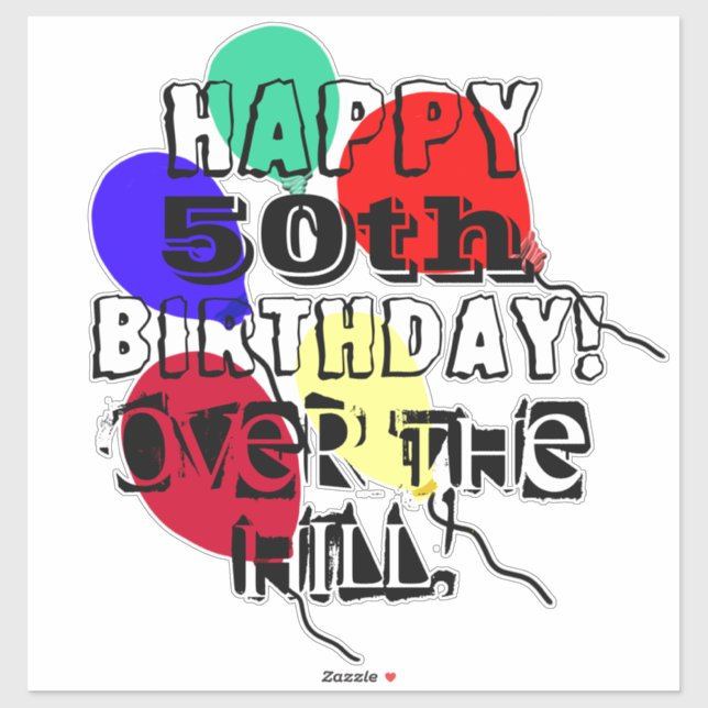 Sticker Au-dessus de la colline 50e anniversaire Ballons V (Feuille)