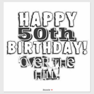 Sticker Au-dessus de la colline 50e anniversaire Personnal