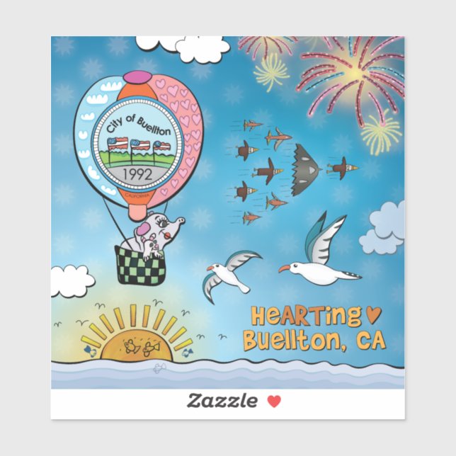 Sticker - Au-dessus de la mer (Feuille)