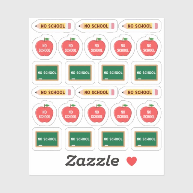Sticker Aucun calendrier de suivi de jour d'arrêt du plani (Feuille)