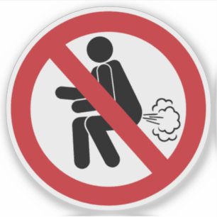 Sticker AUCUN ⚠ thaïlandais drôle de signe de toilette