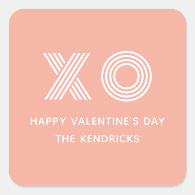 Sticker audacieux XO Valentine's Day - Peach (Devant)
