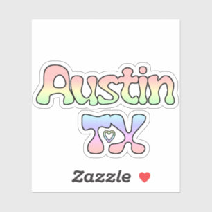 Sticker Austin Texas 70's