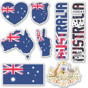 Sticker Australie Extraordinaire forme les symboles nation