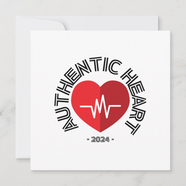 Sticker Authentic Heart 2024 Einladung (Vorderseite)