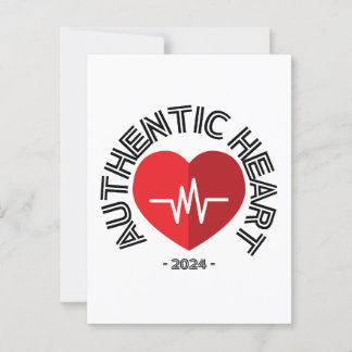 Sticker Authentic Heart 2024 Postkarte