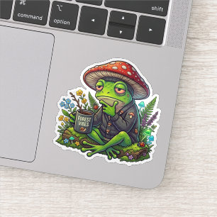 Sticker "Autocollant de grenouille aux vibrations de la fo