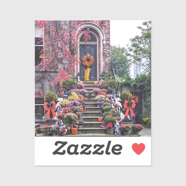 Sticker Automne de la porte de Dublin (Feuille)