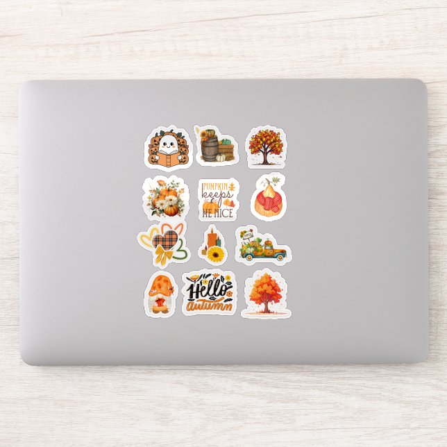 Sticker Automne et Citrouille (Ordinateur)