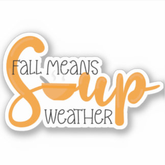 Sticker Automne Moyens Soupe Météo