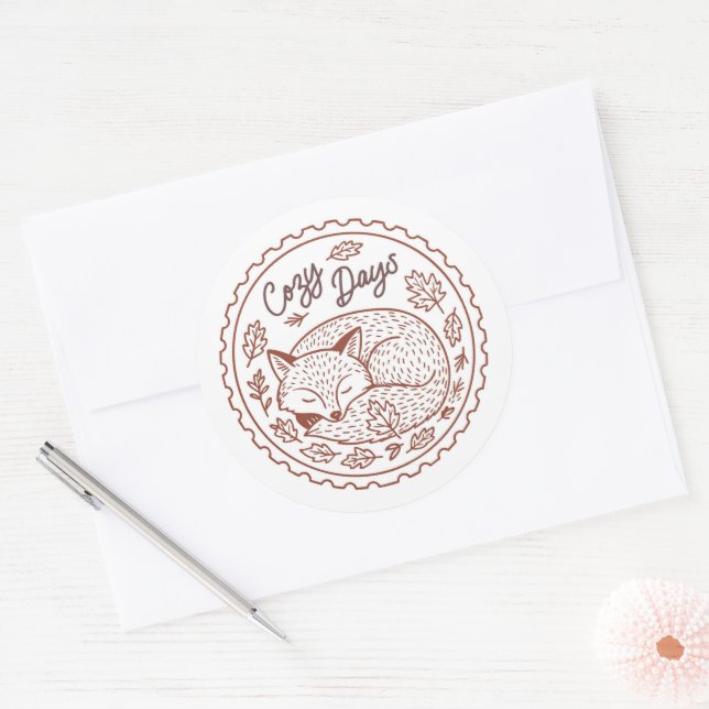 Sticker Automne Nature Feuilles (Enveloppe)