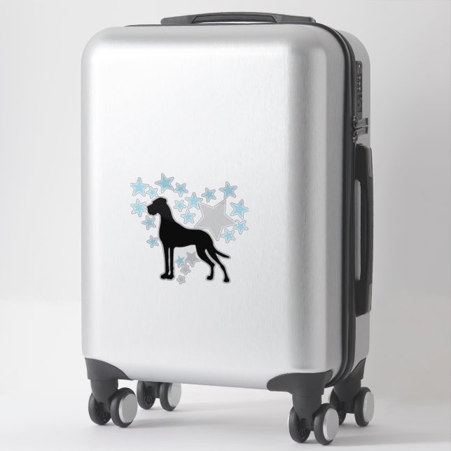 Sticker Autosticker Stars Great Dane (Sur valise)