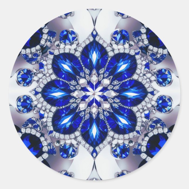 Sticker aux couleurs Bleu Blanc Design (Devant)