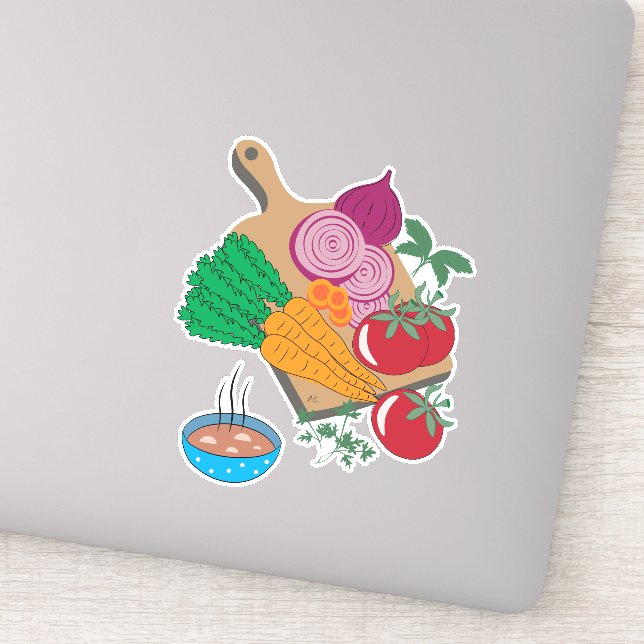 Sticker aux légumes frais et aux herbes (Détail)