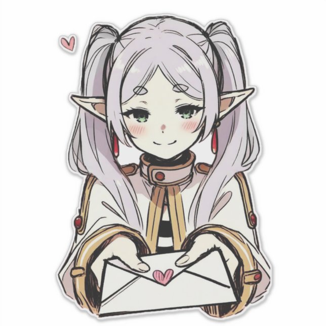 Sticker aux lettres d'amour | Sousou no Frieren (Devant)