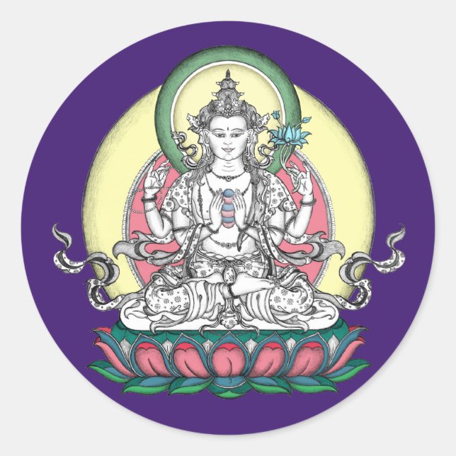 STICKER Avalokiteshvara / Chenrezig (Vorderseite)