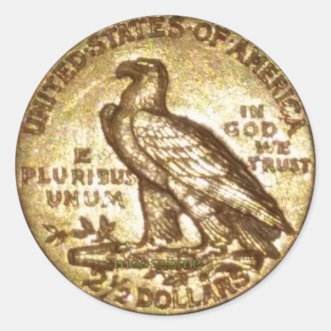 Sticker avant de l'aigle d'or 1912 2 1/2 $ (Devant)