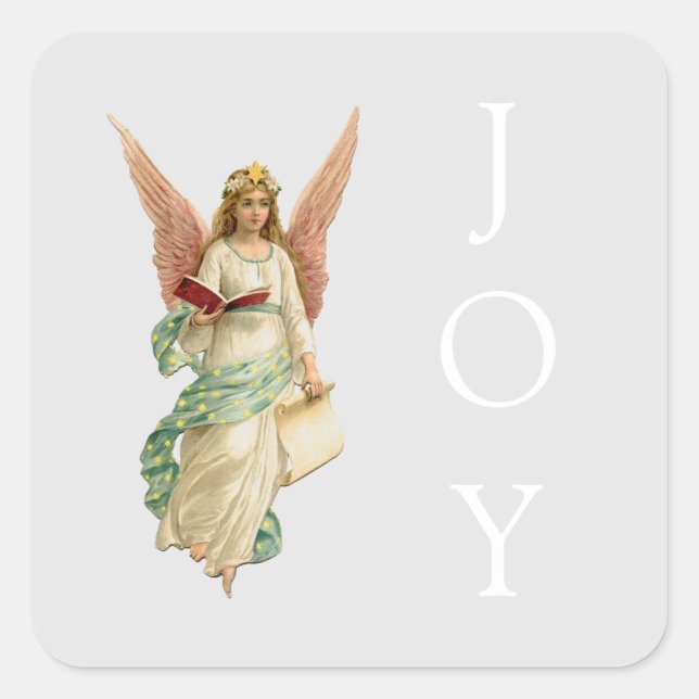STICKER AVEC ANGE DE NOËL VINTAGE (Devant)