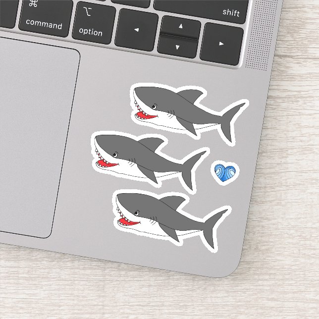 Sticker avec design de requin mignon (Détail)
