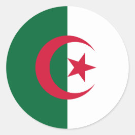 Sticker avec Drapeau d'Algérie
