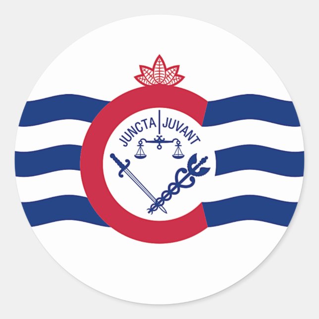 Sticker avec Drapeau de Cincinnati, Ohio, USA (Devant)