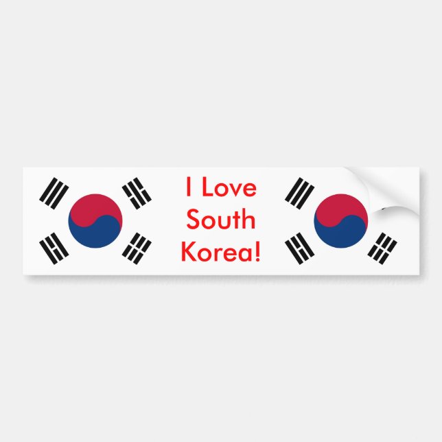 Sticker avec drapeau de la Corée du Sud (Devant)