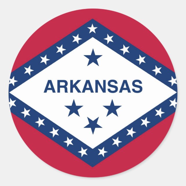 Sticker avec Drapeau de l'Arkansas (Devant)