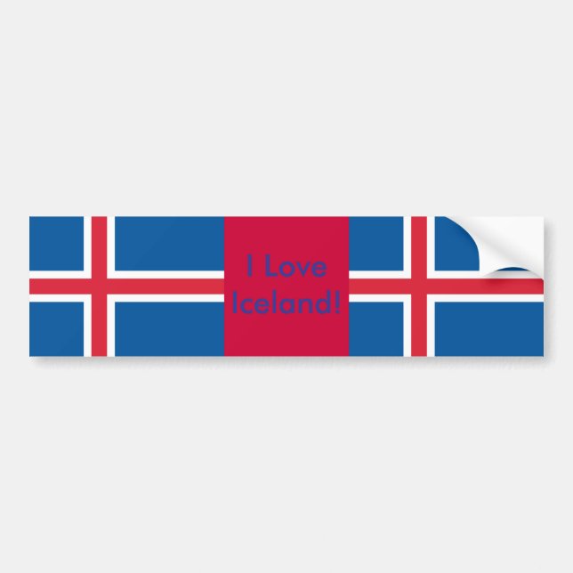Sticker avec Drapeau d'Islande (Devant)