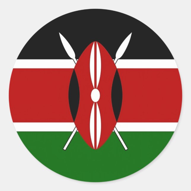 Sticker avec drapeau du Kenya (Devant)