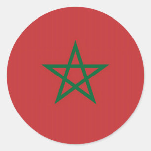 Sticker avec drapeau du Maroc