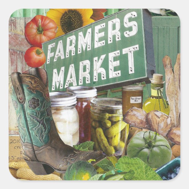Sticker avec Farmers Market (Devant)