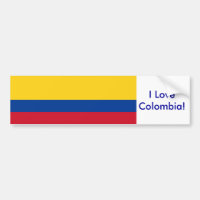Sticker avec le drapeau de la Colombie