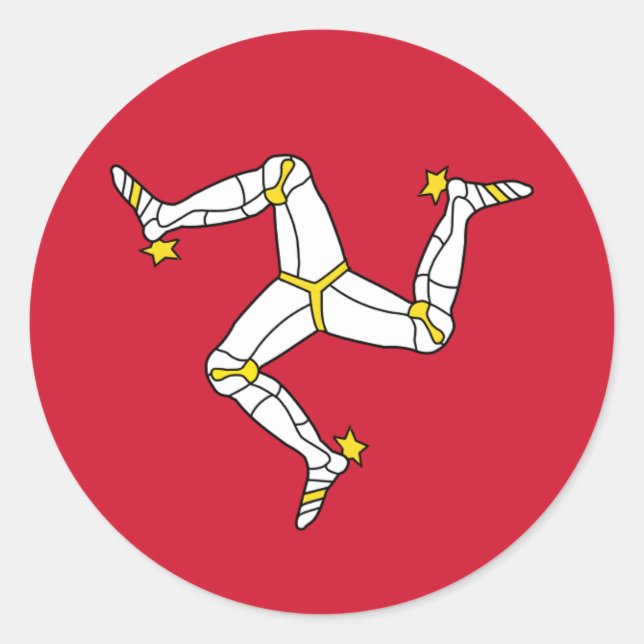 Sticker avec le drapeau de l'île de Man (Devant)