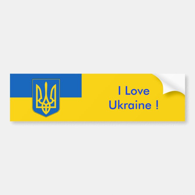 Sticker avec le drapeau de l'Ukraine (Devant)