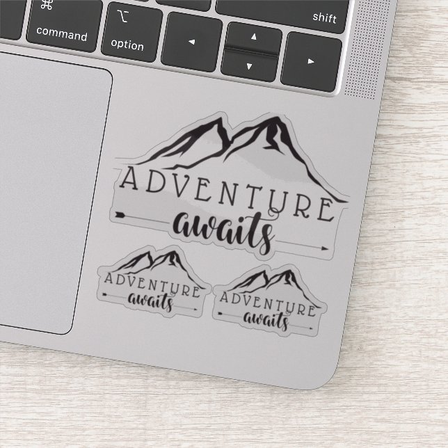 Sticker Aventure Attend Set de 3 Noir (Détail)