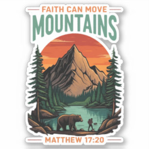 Sticker Aventure chrétienne de la foi peut déplacer des mo