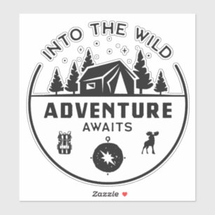 Sticker Aventure dans le sauvage