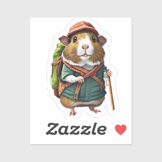 Sticker Aventurier de l'Explorateur de cochons de Guinée,  (Feuille)