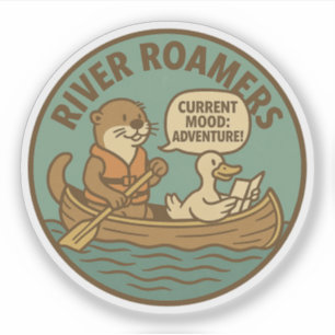 Sticker Aventuriers de la Rivière Humeur Actuelle Canoë