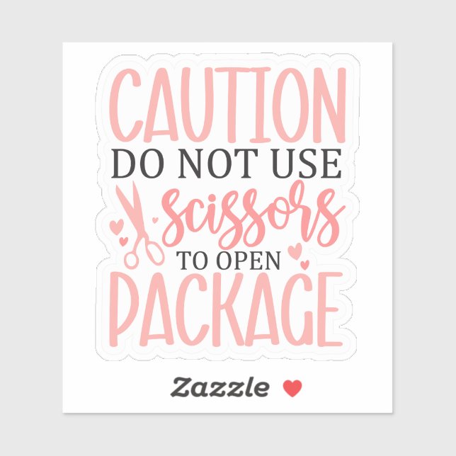 Sticker Avertissement de package "Ne pas utiliser de cisea (Feuille)