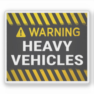 Sticker Avertissement Véhicules Lourds