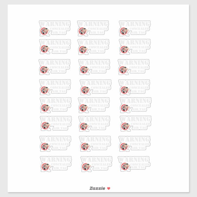 STICKER AVERTISSEUR DE BALISE D'AIR CONCÉALÉ (Feuille)