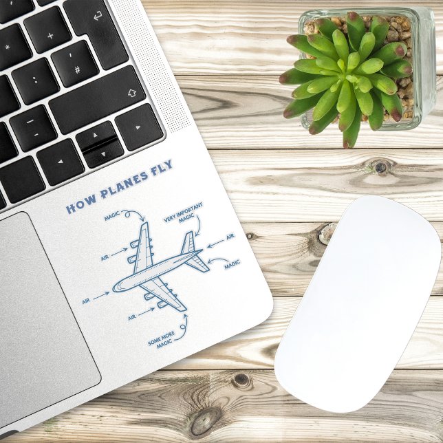 Sticker Avion amusant comment les avions volent pilote ou  (Créateur téléchargé)