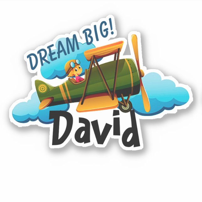 Sticker Avion personnalisé (Devant)