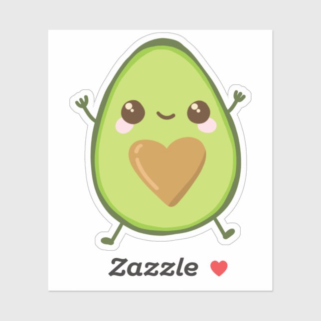 Sticker Avocado Love (Feuille)